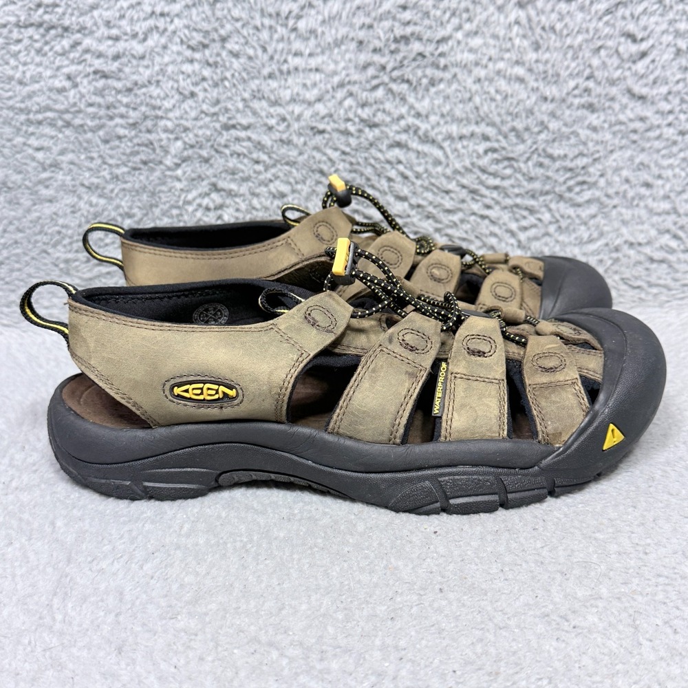 Keen Newport Mens Size‎ 10 Waterproof Hiking Sandals Shoes Taupe Leather